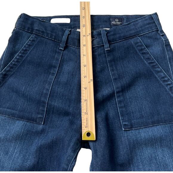 AG Adriano Goldschmied Jeans Womens 27R The Goldie Patch Pocket Bell Bottom Boho - Picture 8 of 13